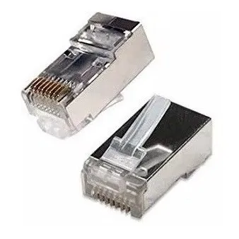 Conector Rj45 Cat5e Blindado Wireplus Cable Red 20 Piezas