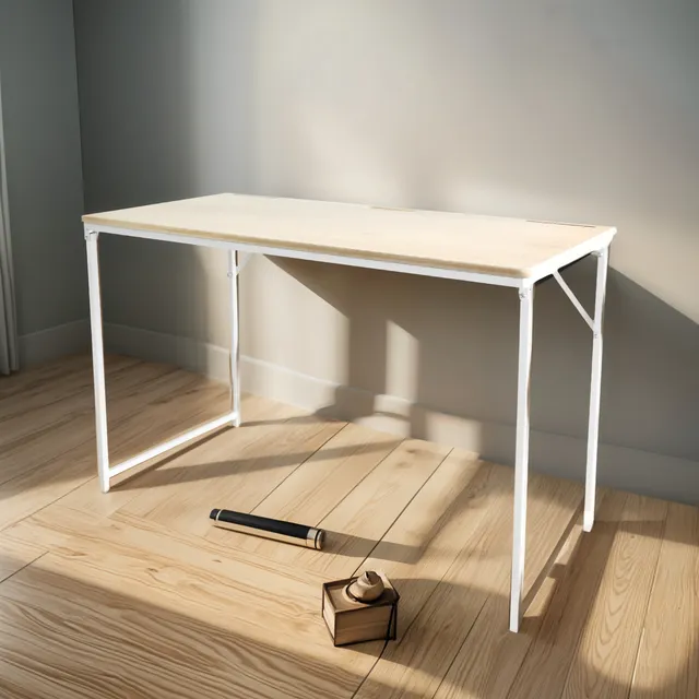 Escritorio Mesa Plegable Madera Hierro Industrial 120 X 60cm