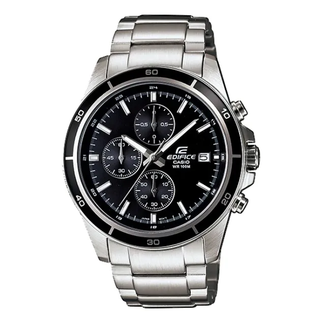 Reloj Casio Edifice Efr-526d-1av Acero Negro Con Cronógrafo