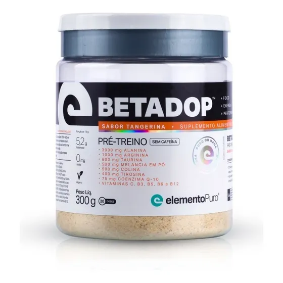 Betadop 300g Pré Treino - Elemento Puro Beta Dop Pretreino
