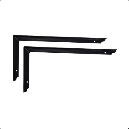 Mão Francesa Reforçada Preto 15cmx10cm Suporte 2 Pç Mão Francesa Reforçada Preto 15cmx10cm Suporte 2 Pç