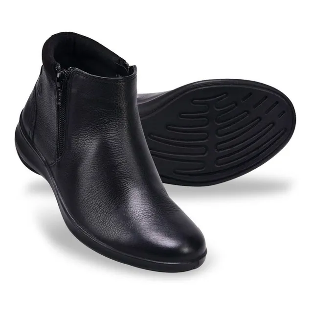 Botas Confort Flexi 5913 Negro Dama Bota Doble Cierre