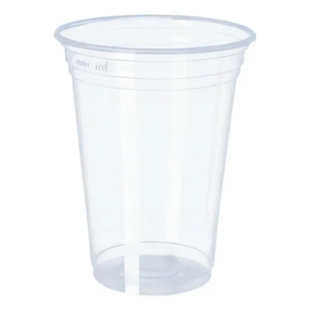 Vaso desechable plano Chopp de 550 ml con 50 unidades de color transparente