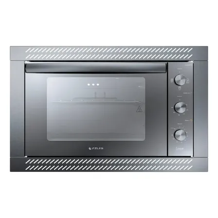 Forno De Embutir Elétrico Atlas U Top Style Espelhado 44 Litros com Grill E Timer 1750 Watts
