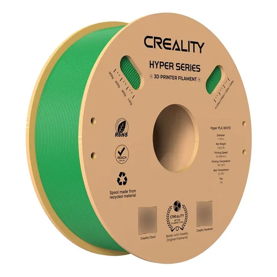 Filamento PLA para Impressora 3D Creality Hyper Fast PLA 1 Kg/Rolo 1.75 mm Verde