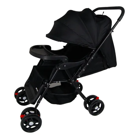 Coche Bebe Reforzado De Paseo Priori Color Negro Chasis Negro
