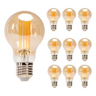 Lampara Foco Vintage Led Ahorrador E27 A60 10w 10pcs Ámbar Lampara Foco Vintage Led Ahorrador E27 A60 10w 10pcs Ámbar