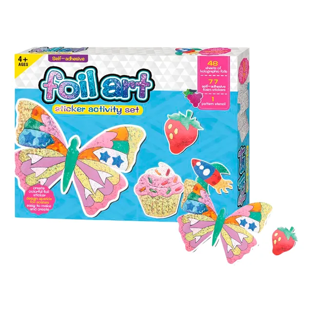 Foil Art Manualidades Actividad Con Stickers Muy Entretenido