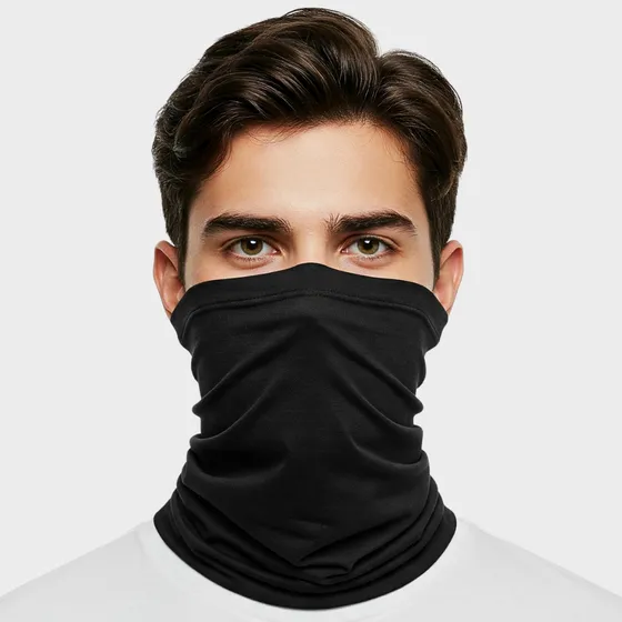 Touca Bandana Rosto E Pescoço Proteção Uv Corrida Ciclismo Cor Preto Tamanho Un
