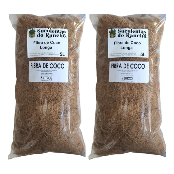 Kit 10 Litros Fibra De Coco Em Fios Orquídeas Ninho Terrário