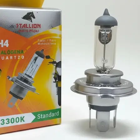Lampada Moto Farol H4 Halogena 35w Crystal Biodo Universal
