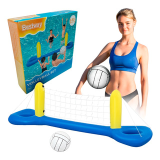 Inflable Red De Voleibol Y Pelota De Juego 2.52x64cm Bestway Inflable Red De Voleibol Y Pelota De Juego 2.52x64cm Bestway