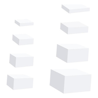 8 Pçs Caixa De Exibição De Cubo Acrílico Riser, Branco 8 Pçs Caixa De Exibição De Cubo Acrílico Riser, Branco