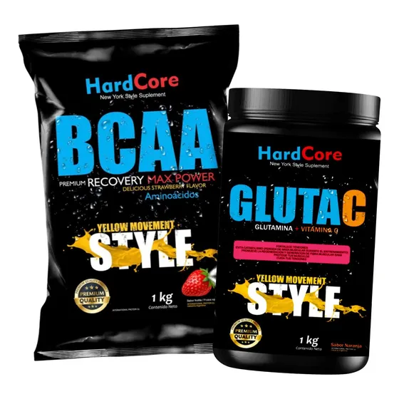 1k De Bcaa + 1k De Glutamina Hardcore Promo Aminos 2k
