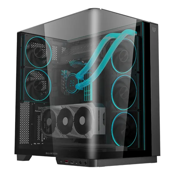 Gabinete Gamer Media Torre Tank Expert Curve 7800 Atx Negro