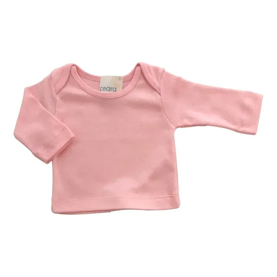 Camiseta De Bebé Manga Larga 100% Algodón Marca Ceara