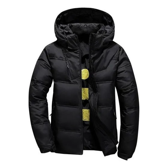 Parka Gruesa Con Capucha Hombre Chaqueta Plumón Invierno