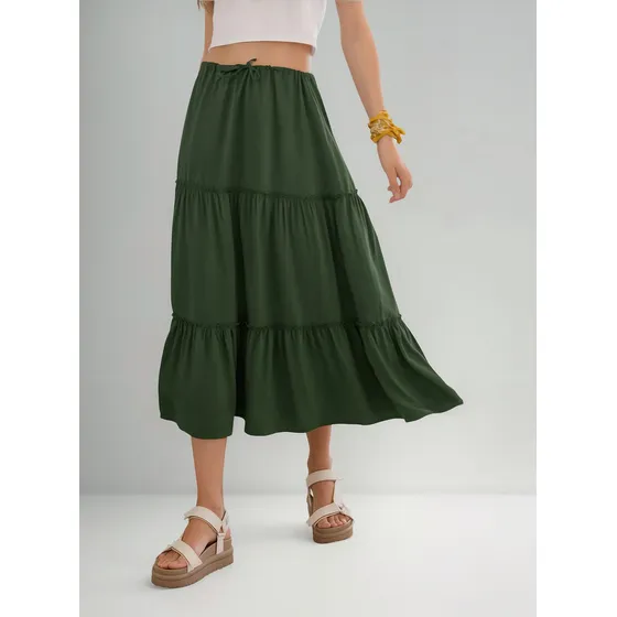 Falda Larga Mujer Verde Rutta 100332