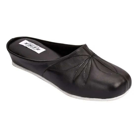 Pantuflas Mujer Rema Hoja Hoja Cuero/celeste - Rema Talla 40
