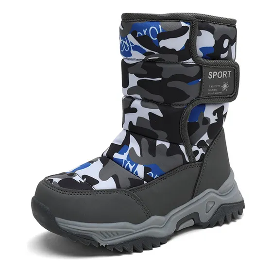 Botas De Nieve Niños Altas Cálidas Antideslizante Cómodo