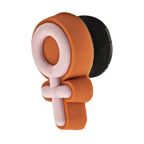 Pin Crocs Jibbitz Female Sign Rosa Solo Deportes