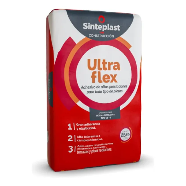 Adhesivo Ultraflex De Altas Prestaciones 25 Kg Sinteplast