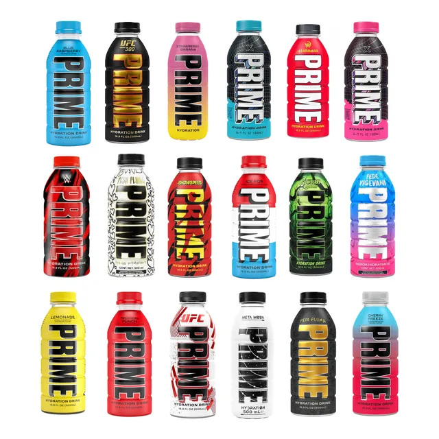 10-pack Bebida Hidratante Prime Sabores Surtidos Importados