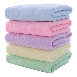 Kit 5 Toallas Microfibra Ositos Colores Suave Secado Rápido Kit 5 Toallas Microfibra Ositos Colores Suave Secado Rápido