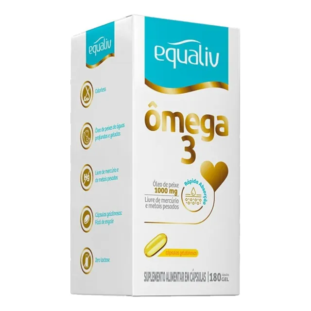 Equaliv Ômega 3 C/180 Óleo De Peixe 1000mg Rápida Absorção