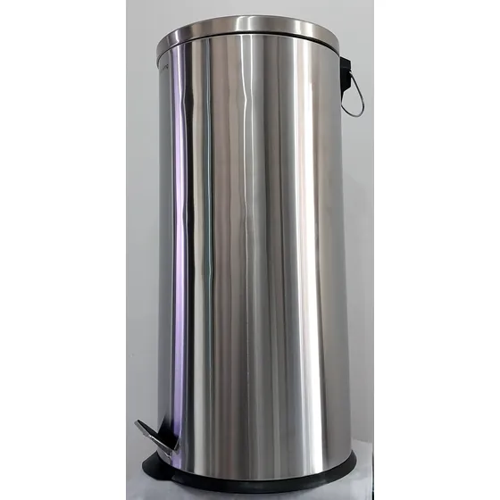 Papelera Con Tapa Acero Inoxidable 30 Litros