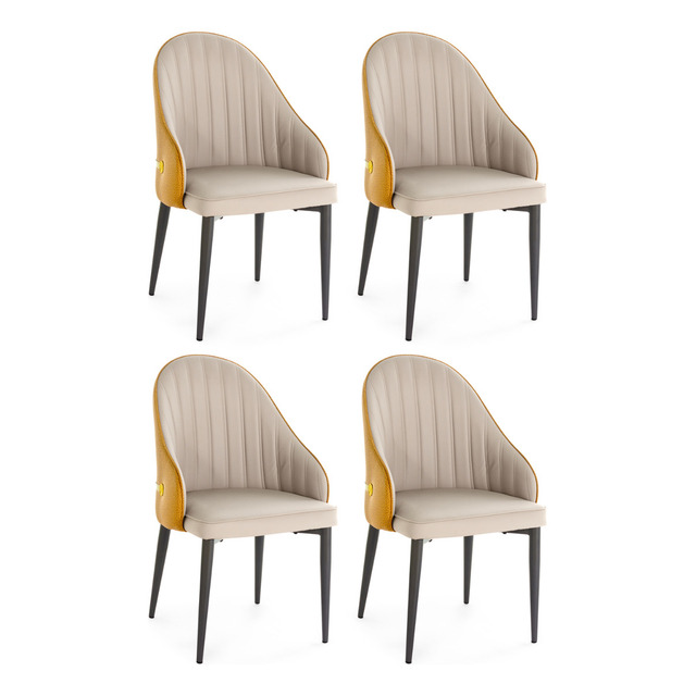 Kit 4 Cadeiras De Jantar Estofada Design La Martina - Cor Bege | Magazine Decor Kit 4 Cadeiras De Jantar Estofada Design La Martina - Cor Bege | Magazine Decor