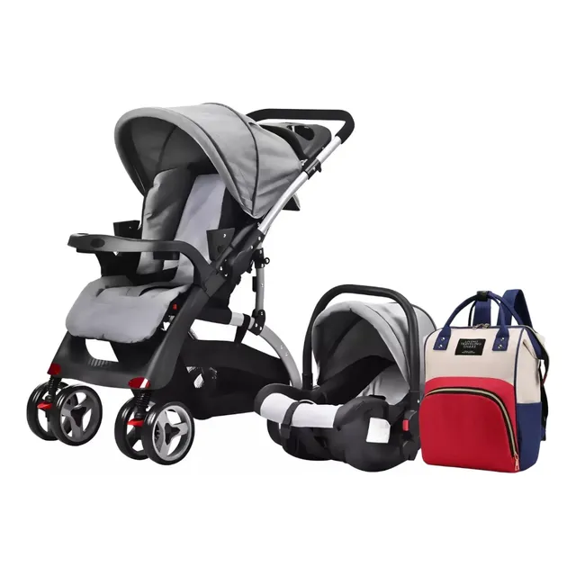 Coche De Paseo Para Bebe Travel System Color Gris