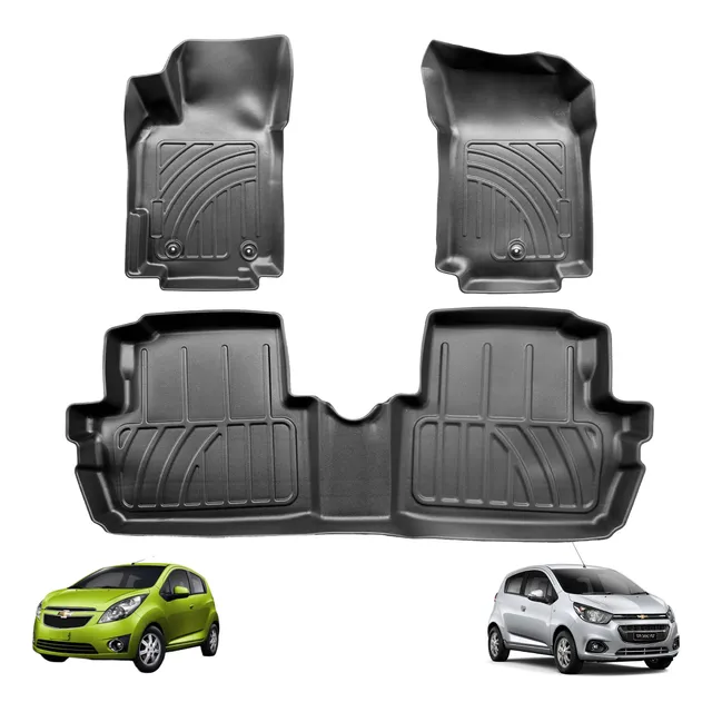 Tapetes Termoformados 3d 3 Piezas Chevrolet Spark  2013-2017