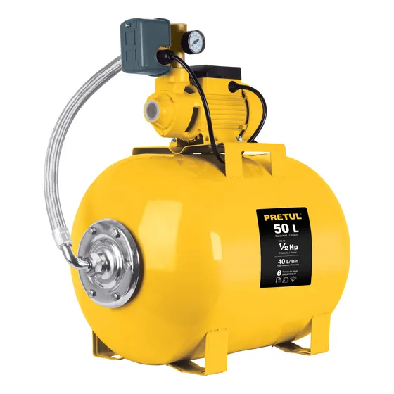 Bomba Hidroflow Hidroneumática 1/2 Hp 50 Litros Pretul