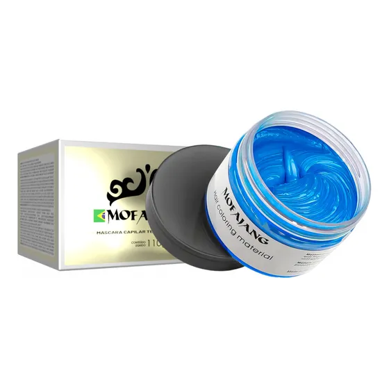 Mofajang Blue Tintura Temporária P/ Cosplay Fantasia 110g Tom Blue / Azul