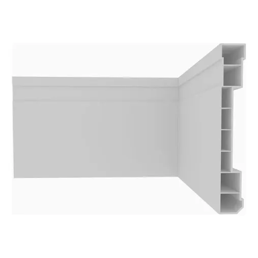 Zócalo Blanco Pvc Plasbil - Terminación Varilla 2.40 Mts