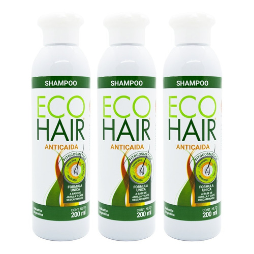 Eco Hair X 3 Shampoo Anticaída Fortalecedor Cabello X 200ml