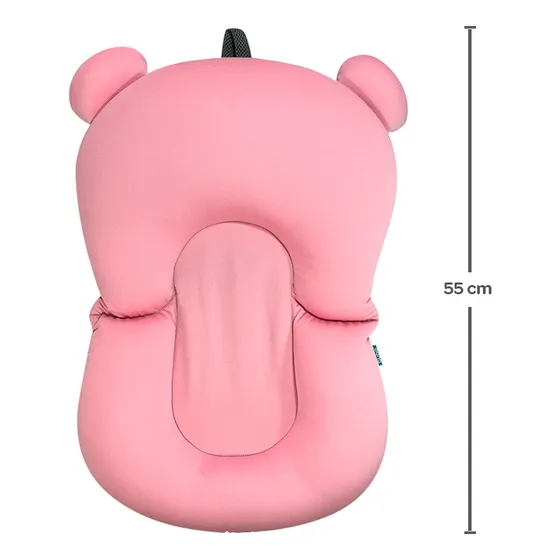 Almofada Apoio Bebê Infantil Banho Bóia Banheira Buba Cor Rosa