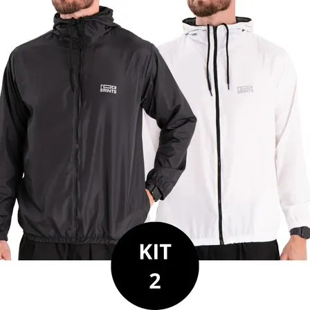 Kit 2 Jaquetas Corta Vento Impermeável Liso Unissex