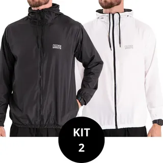 Rock Saints Kit 2 Jaquetas Corta Vento Impermeável Liso Unissex
