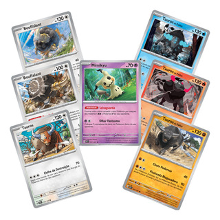 Kit Cartas Pokemon Bouffalant Tauros Mimikyu Fagulhas Kit Cartas Pokemon Bouffalant Tauros Mimikyu Fagulhas