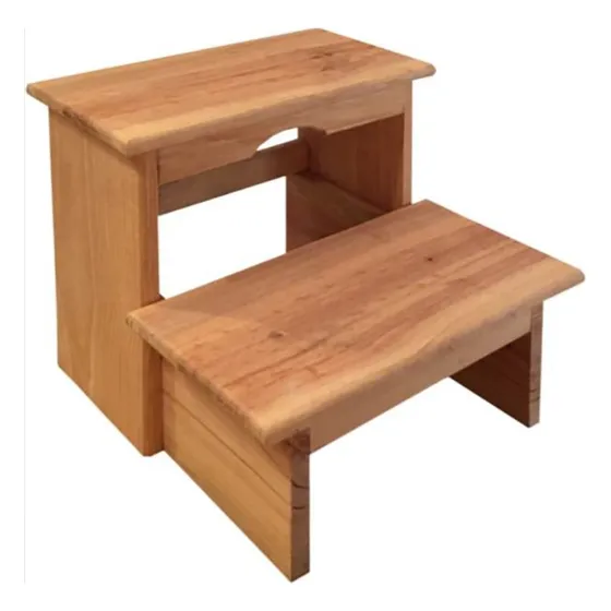 Banco De Madera Dos Peldaños Escalón Multifuncional
