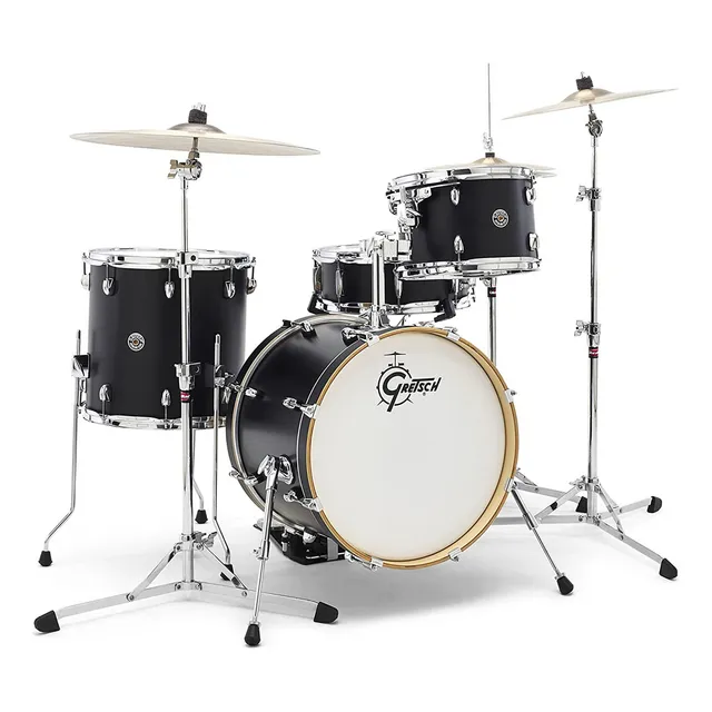 Bateria Acustica Gretsch Catalina Jazz 4 Cuerpos Ct J484 Color Negro
