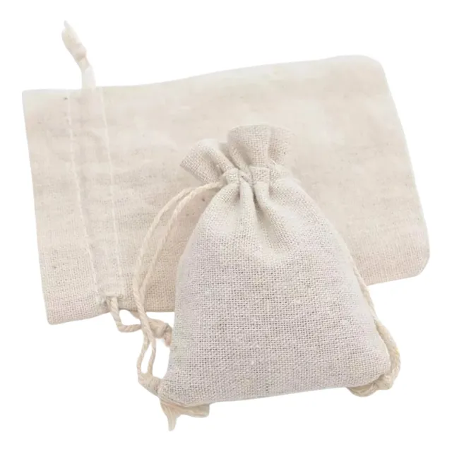 Pack 40 Bolsa Bolsitas De Lienzo Tela Souvenir 14x10 Cm