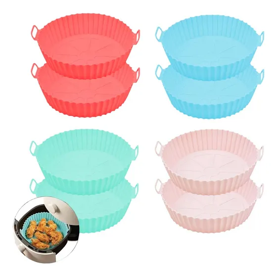 8 Pcs Molde Silicona Antiadherente Para Freidora De Aire