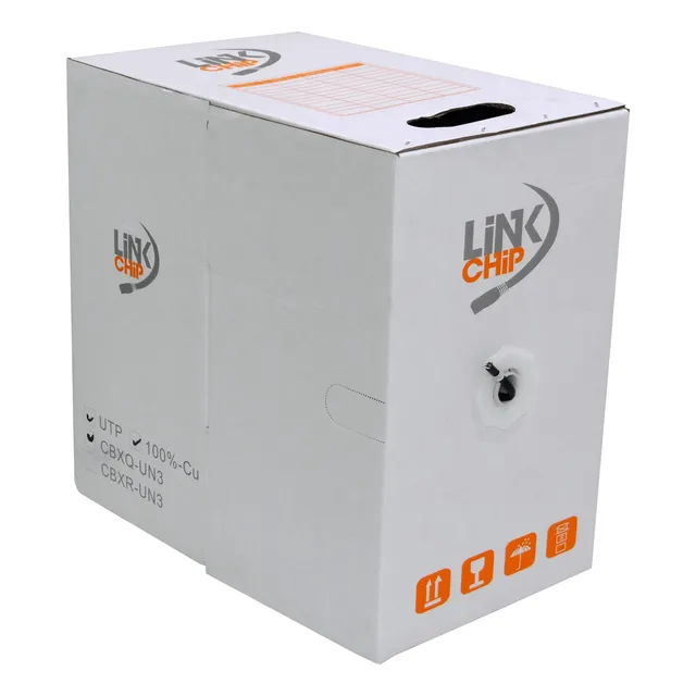 Linkchip 0,50mm Sim-cat6 Pe Exterior Negro Cable Utp 305mt C