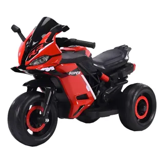 Moto Elétrica Infantil Mini 3 Rodas Frente/Ré Maxi Toys - VERMELHOPo