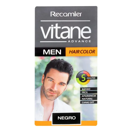 Tinte Para Hombre Vitane Negro 25 Gr