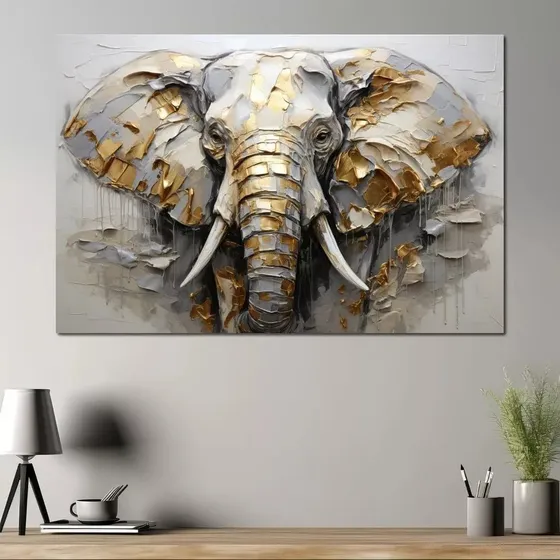 Cuadro Canvas S Canva Sala/elefante 90x140 Printzone