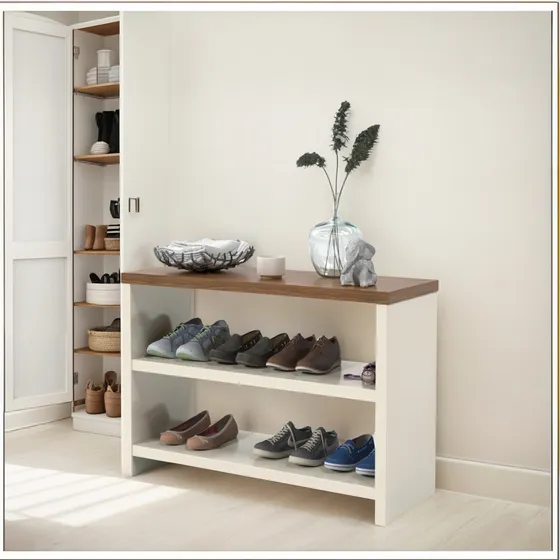 Zapatero 2 Niveles Aura Blanco Invierno Rustico